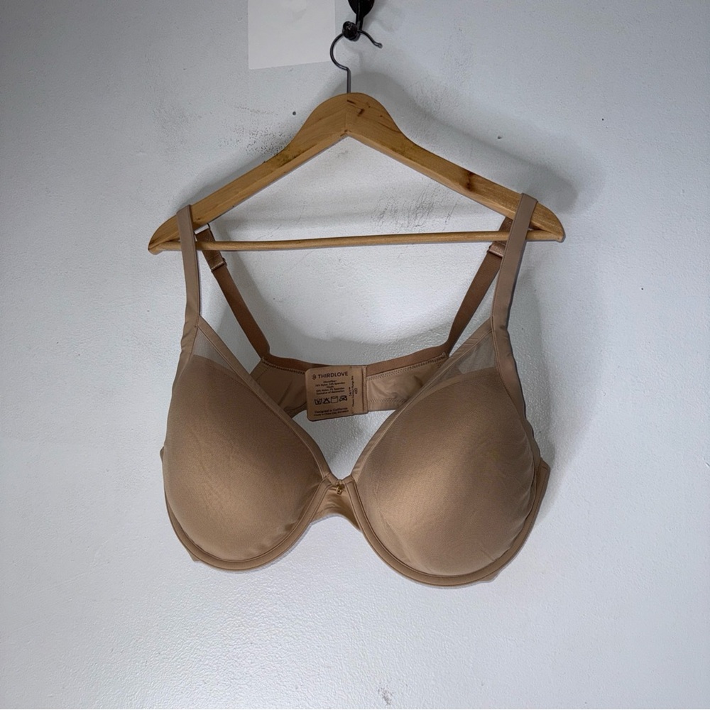 third love Classic Contour Plunge Bra 42D Tan